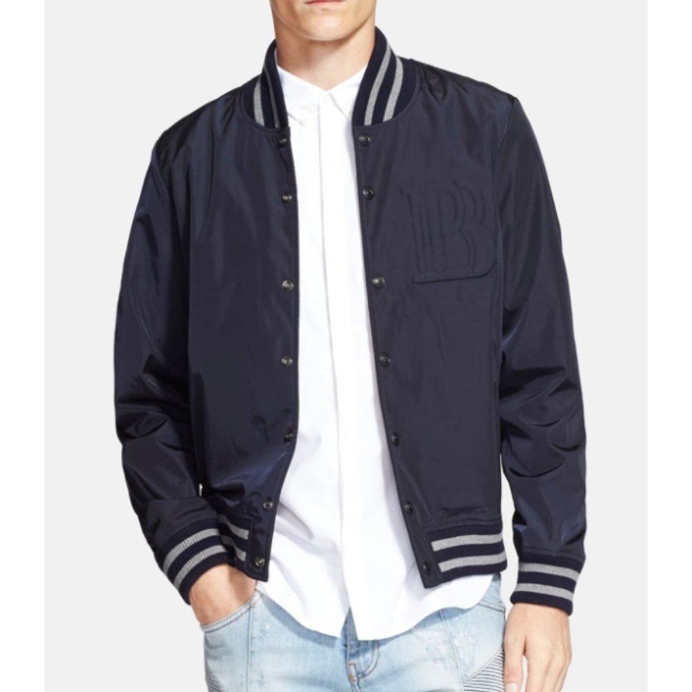 Pierre Balmain Chest Logo Baseball Jacket